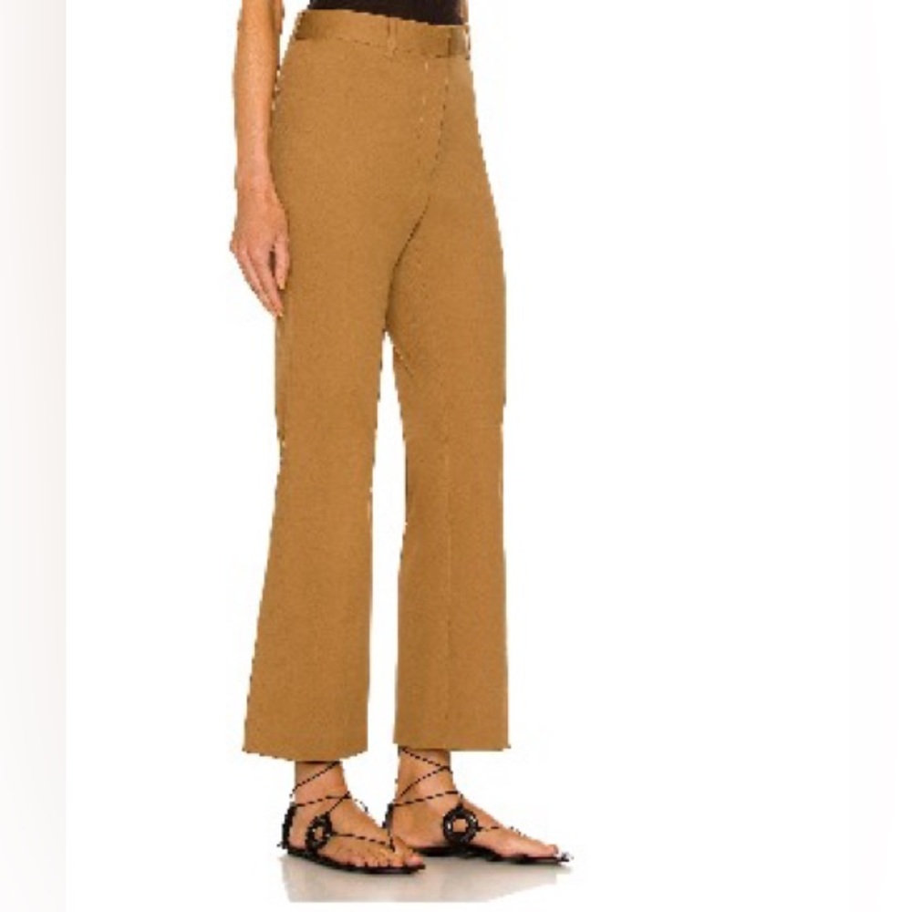 Nili Lotan Corrette Wool Flare Pants - Camel - Picture 2 of 5